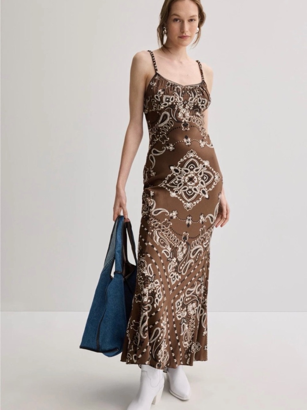 Sandro bandana-print maxi dress